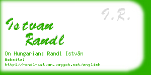 istvan randl business card